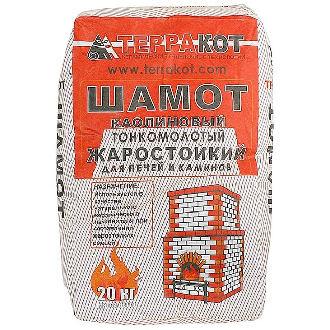 Шамот каолиновый жаростойкий ТЕРРАКОТ 20кг