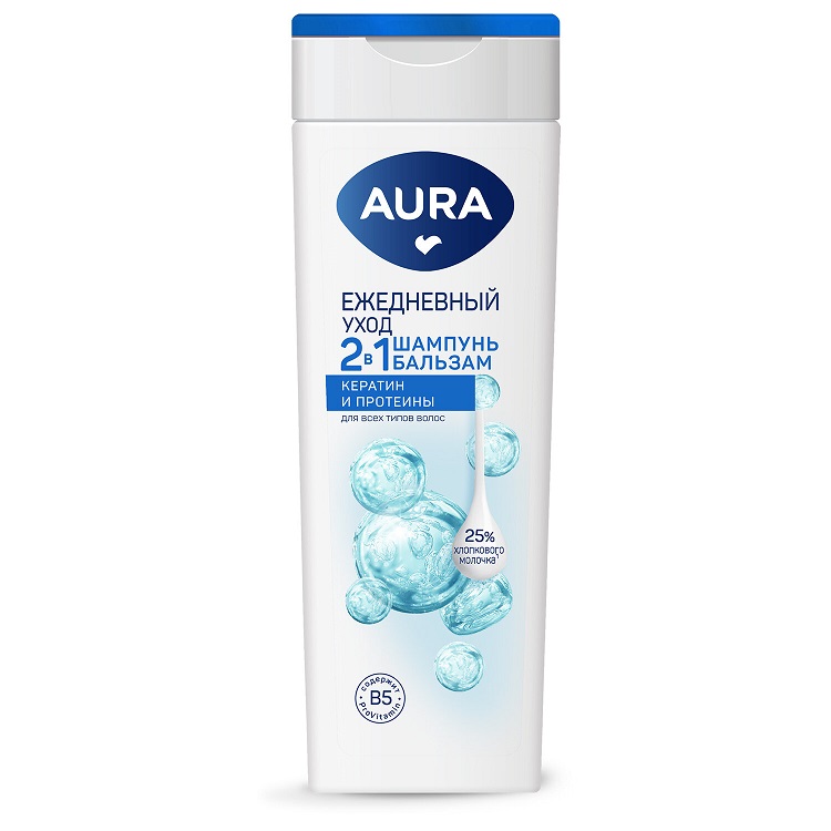 Шампунь+бальзам для волос Aura 380мл