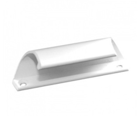 Ручка балконная ракушка алюминий белая