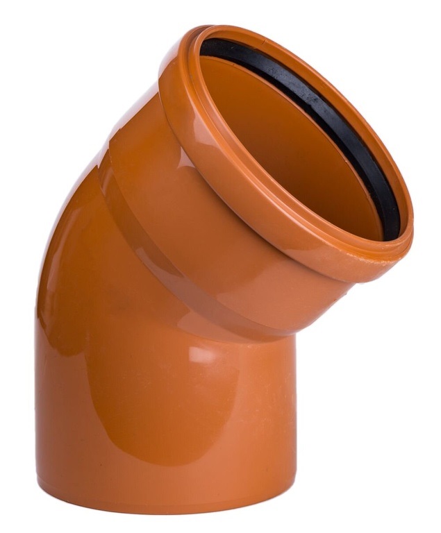 Отвод 110х45* наружная канализация