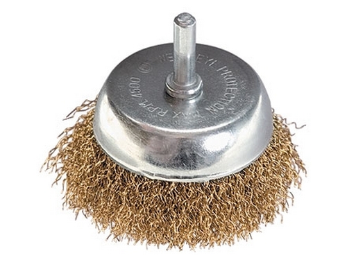 Щетка для дрели 65мм чашка со шпильк 74477