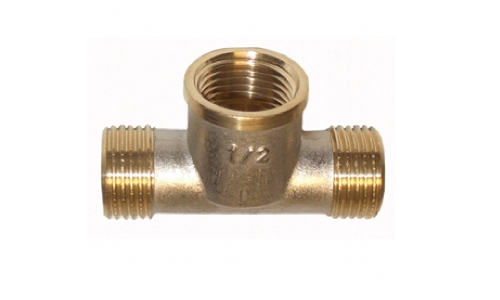 Тройник 1/2 ш/г/ш латунь