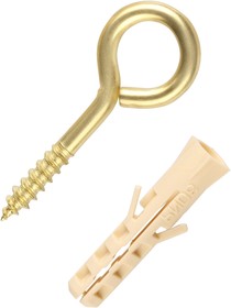 Шуруп-петля 3х8х20 латунь