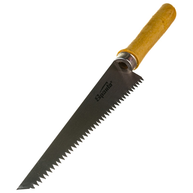 Ножовка по гипсокартону 180мм деревянная рукоятка Sparta 233905