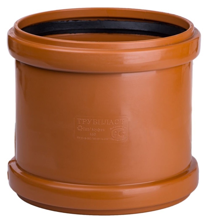 Муфта двухраструбная 110 наружная канализация