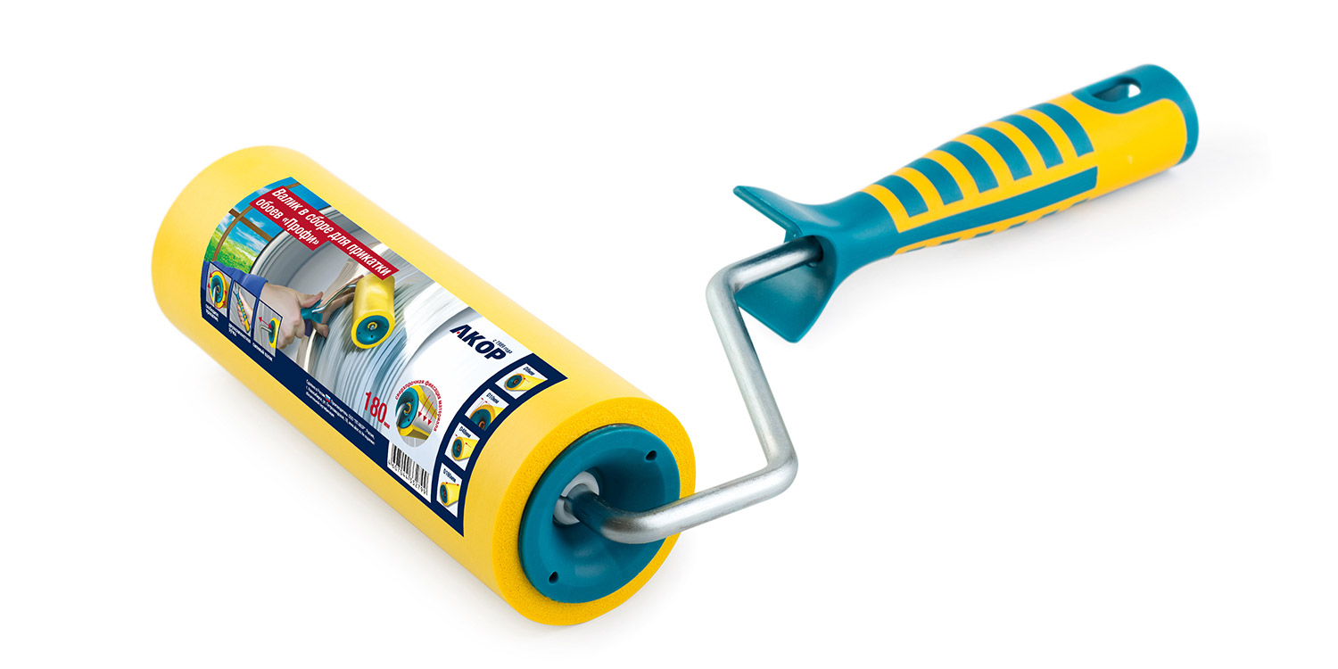 Валик резиновый для прикатки обоев 180мм АКОР