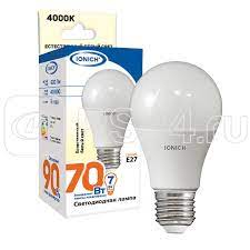 Лампа IONICH LED-SMD2835-A65-24Вт 2160Лм 230В 6500К Е27 /1558