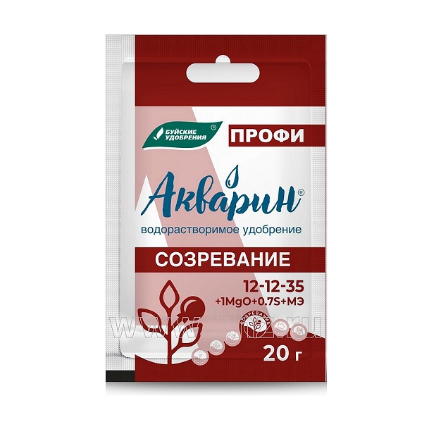 Акварин созревание водорастворимое минеральное удобрение 20г БХЗ