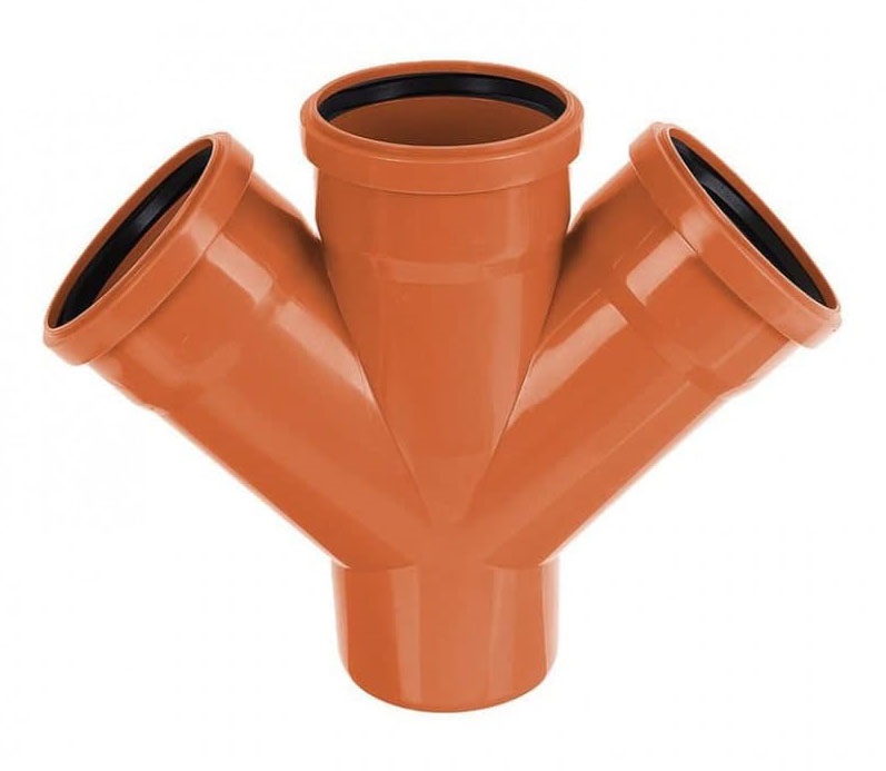 Крестовина 110х110х110 45* наружная канализация