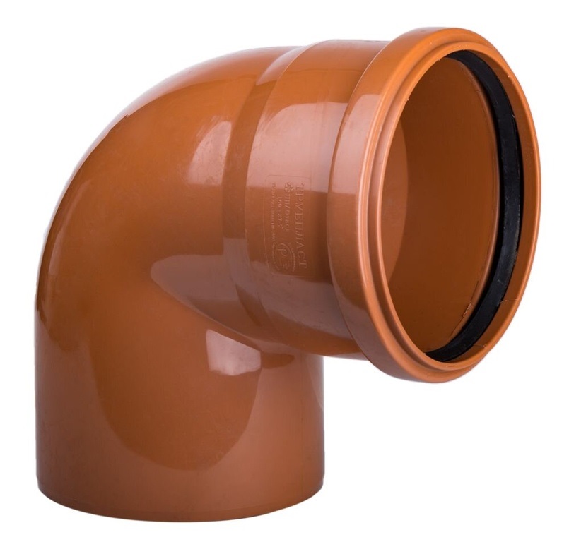 Отвод 110х90* наружная канализация