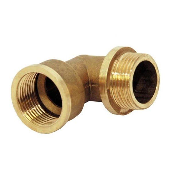 Угольник 1 г/ш латунь белый AguaLink