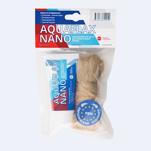 Паста уплотнительная 30г+15г лён Aquaflax nano