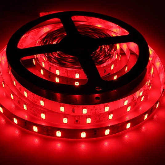 Лента светодиодная с USB коннектором 8мм, 5В, IP65,  SMD2835, 60 LED/m цвет свечения красный 141-381