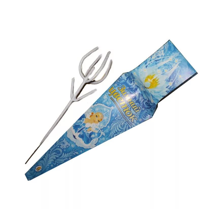 Свечи бенгальские фигурная объемная 485мм Зимний цветок