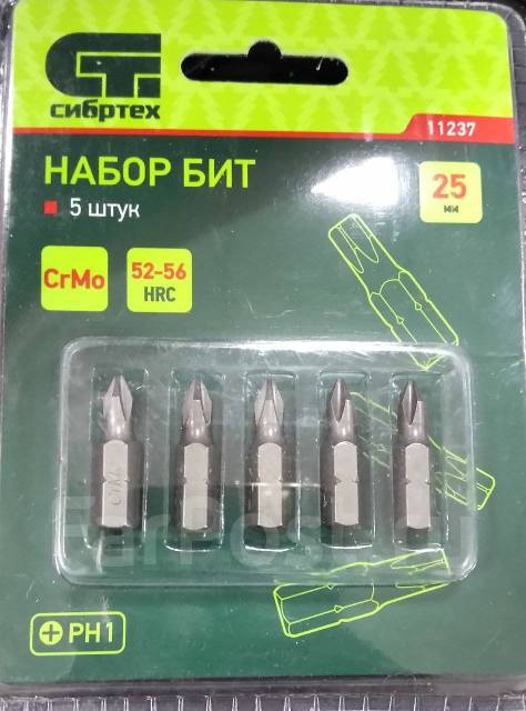 Бита Ph 1х25 сталь CrMo Сибртех 11237