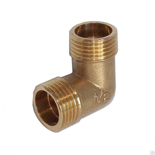 Угольник 1/2 ш/ш латунь белый