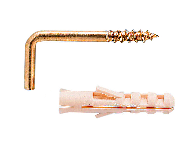 Шуруп-крюк 2,25х25латунь L образный