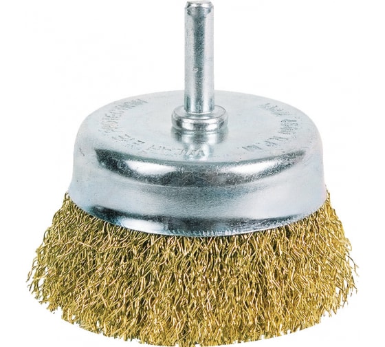 Щетка для дрели чашечная 75х6мм Кратон 01 008