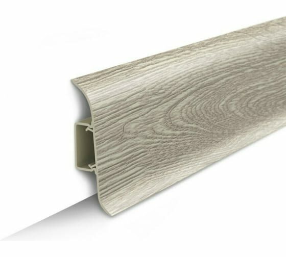 Плинтус Дуб латте 55мм 2,2м БРАК