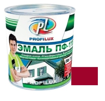Эмаль ПФ-115 PROFILUX вишневая 0,9кг УЦЕНКА