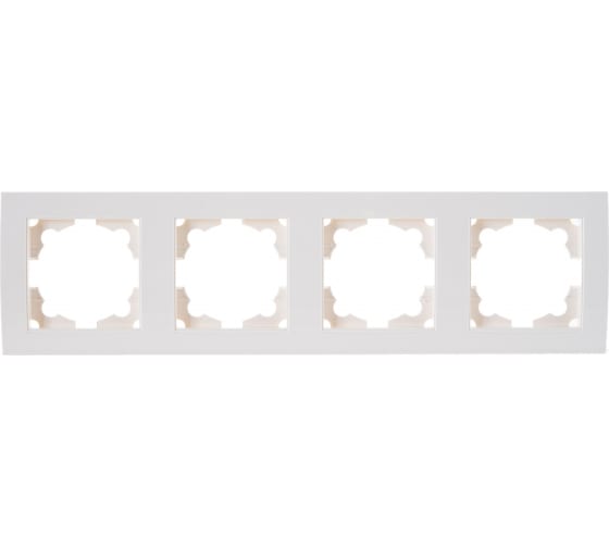 Рамка UNIVersal Афина четырехместная горизонтальная белый А0046