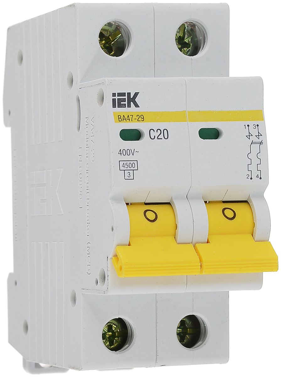 Автомат 2 полюсн 20А С ИЭК