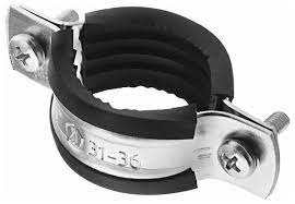 Хомут оцинкованный с резиновым уплотнителем 1 (32-35) комплект