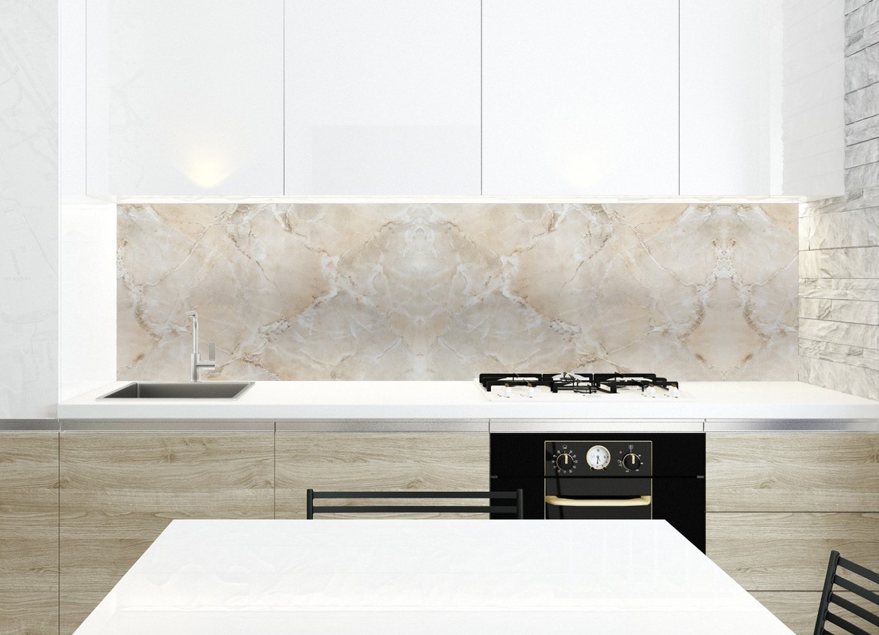 Фартук-панно 1004х600мм Камень мрамор белый