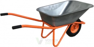 Тележка садовая 2 колеса усиленная оранжевая WB6418S 200кг/100л