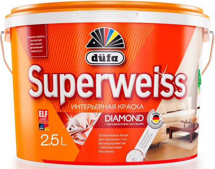 Краска В/Д Dufa Superweiss интерьерная супер белая класс3 5л УЦЕНКА