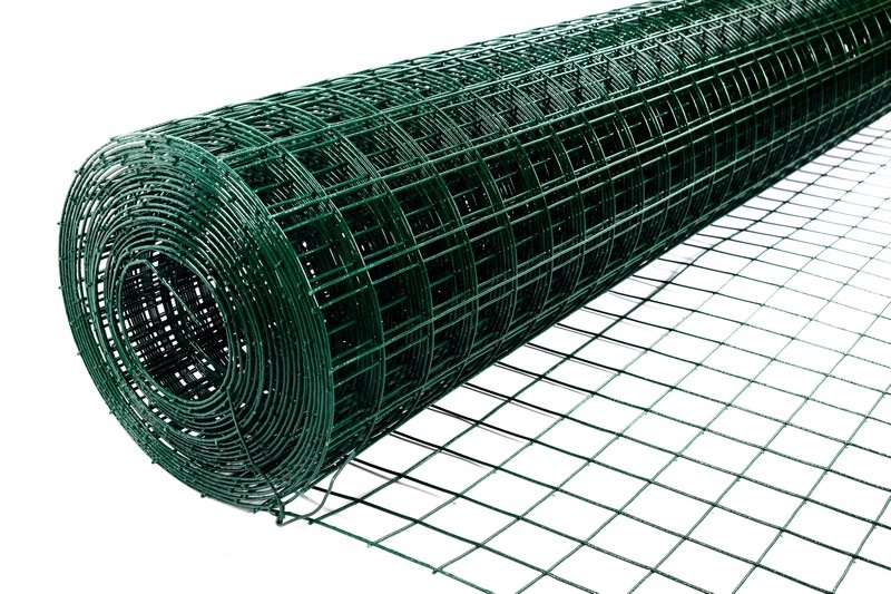 Сетка сварная заборная оцинкованная в ПВХ зеленая 6х6см d1,6мм 1,5х30м SunSide