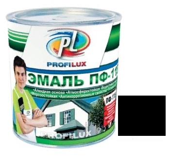 Эмаль ПФ-115 PROFILUX чёрная 0,9кг УЦЕНКА