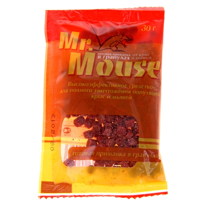 Гранулы от грызунов 30г пакет Mr.Mous М-093 