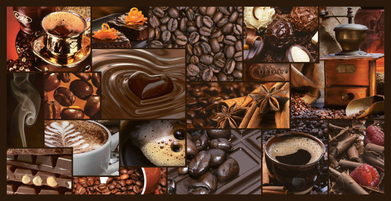 Панель ПВХ 960х480мм Мозаика аромат кофе