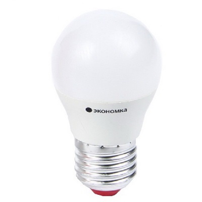 Лампа светодиодная шарик 9Вт Е27 4500К 850лм Экономка