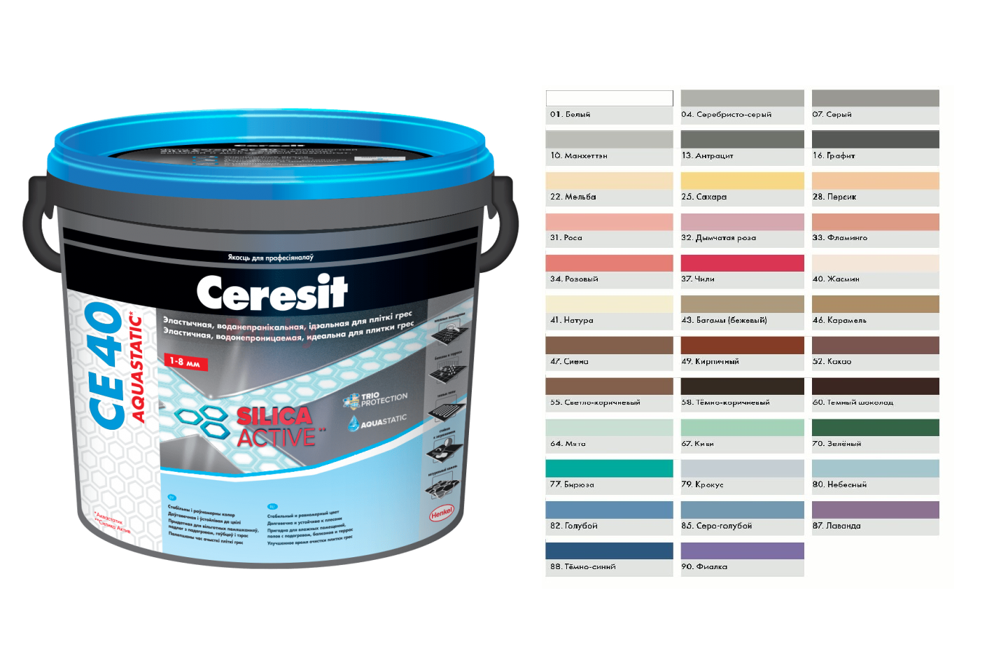 Затирка CERESIT CE 40 графит 2кг