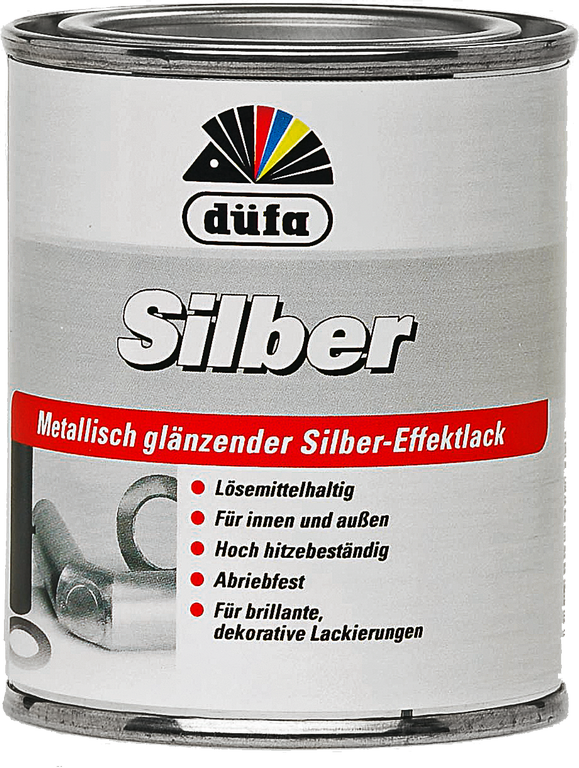 Эмаль жаростойкая SILBER EXTRA серебристый 125мл Dufa