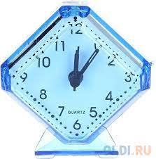 Часы-будильник ромб 7,5*8,5см Perfeo Quartz PF-TC-002