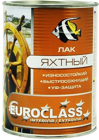 Лак яхтный алкидно-уретановый 0,8кг EUROCLASS