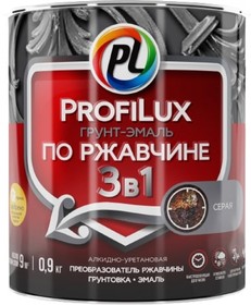 Эмаль по ржавчине 3в1 серая 1,9кг PROFILUX УЦЕНКА