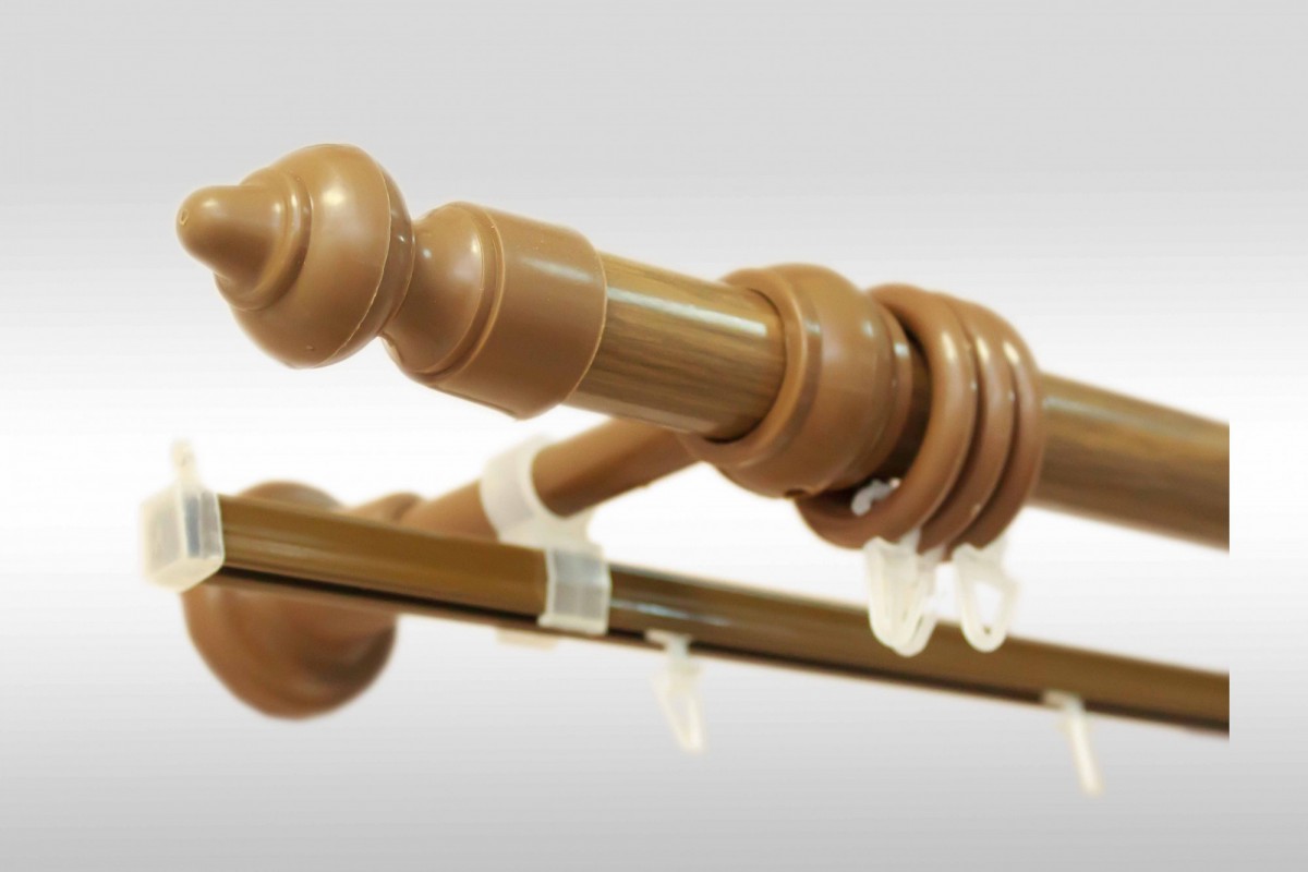 Карниз круглый с шиной Рустикал Пластик 28мм 1,6м