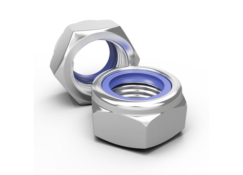 Гайка М12 DIN985 нейлоновое кольцо