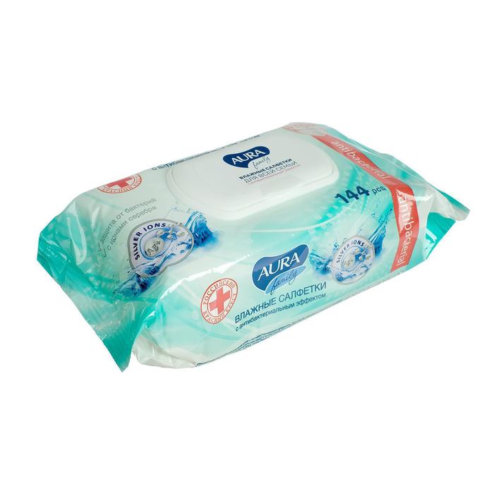 Салфетки влажные Aura 144шт 004504