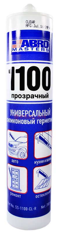 Герметик силиконовый Abro Masters 1100 прозрачный 280мл