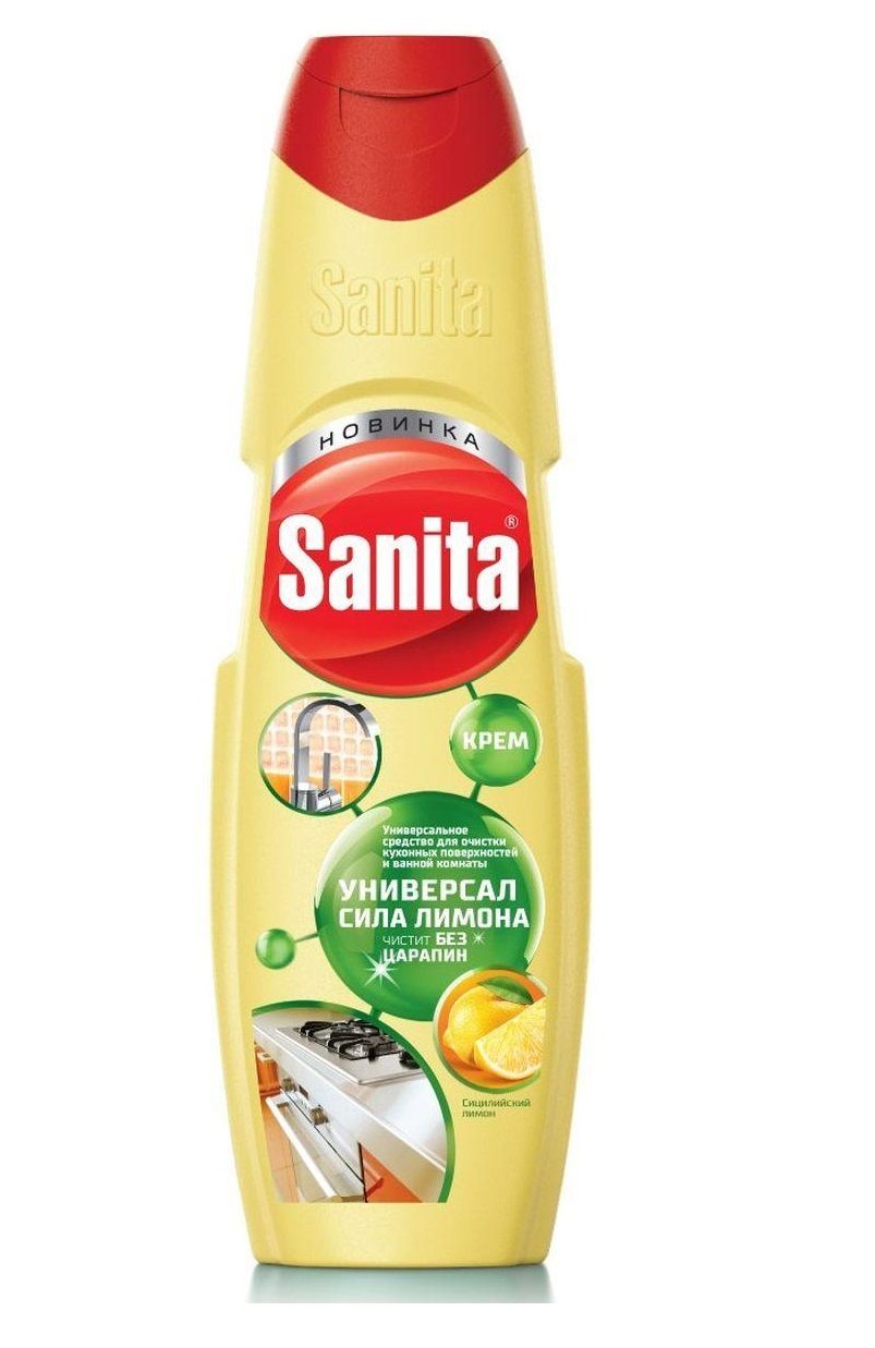 Чистящее средство Sanita крем универсал сила лимона 600мл