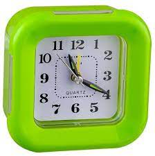 Часы-будильник квадратные 9,5*9,5см подсветка Perfeo Quartz PF-TC-003