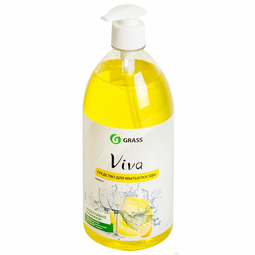 Средство для мытья посуды Viva сочный лимон 1л