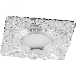 Софит CD920 прозрачный хром квадратный 15Led SMD 4000K MR16