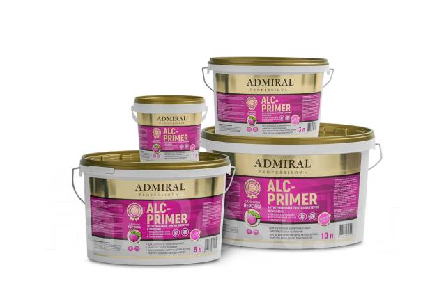 Праймер грунтовка  ALC противогрибковый грунт 3л Адмирал