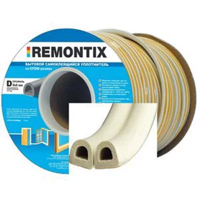 Уплотнитель Remontix профиль Е 9х4мм белый